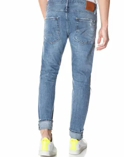 Homme Replay Jeans^Jean Slim 100% Coton Bio Broken Eged Willbi bleu moyen