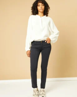 Femme Acquaverde Jeans^Jean slim 7/8 Scarlett bleu marine