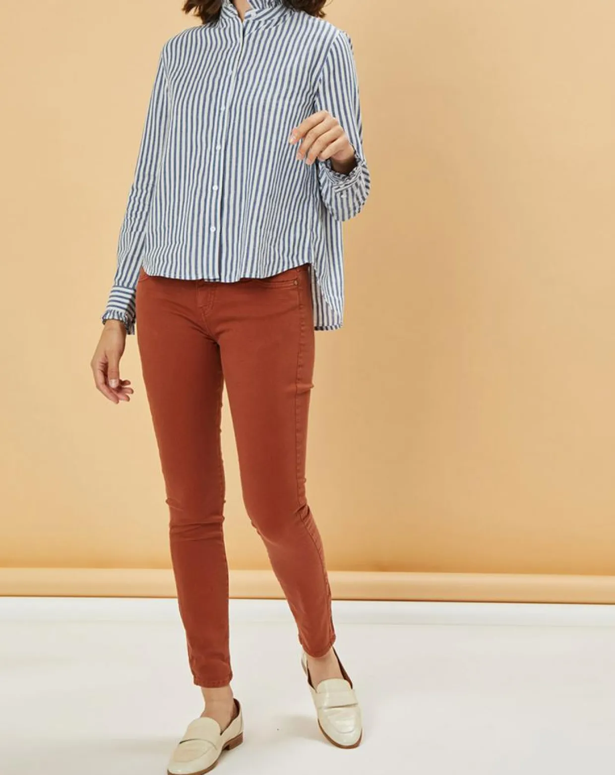 Femme Acquaverde Jeans^Jean slim 7/8 Scarlett camel