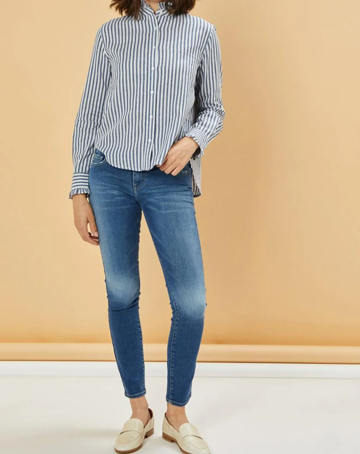 Jean slim 7/8 Scarlett worn-Acquaverde Sale