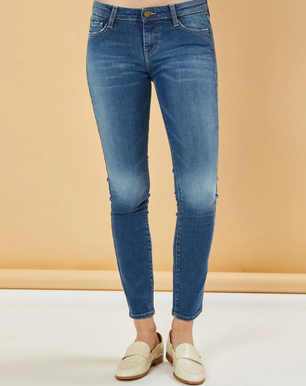 Jean slim 7/8 Scarlett worn-Acquaverde Sale