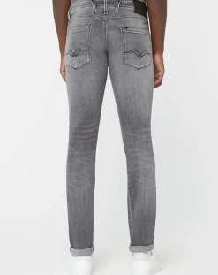 Jean Slim Aged Eco Anbass gris moyen-Replay Hot