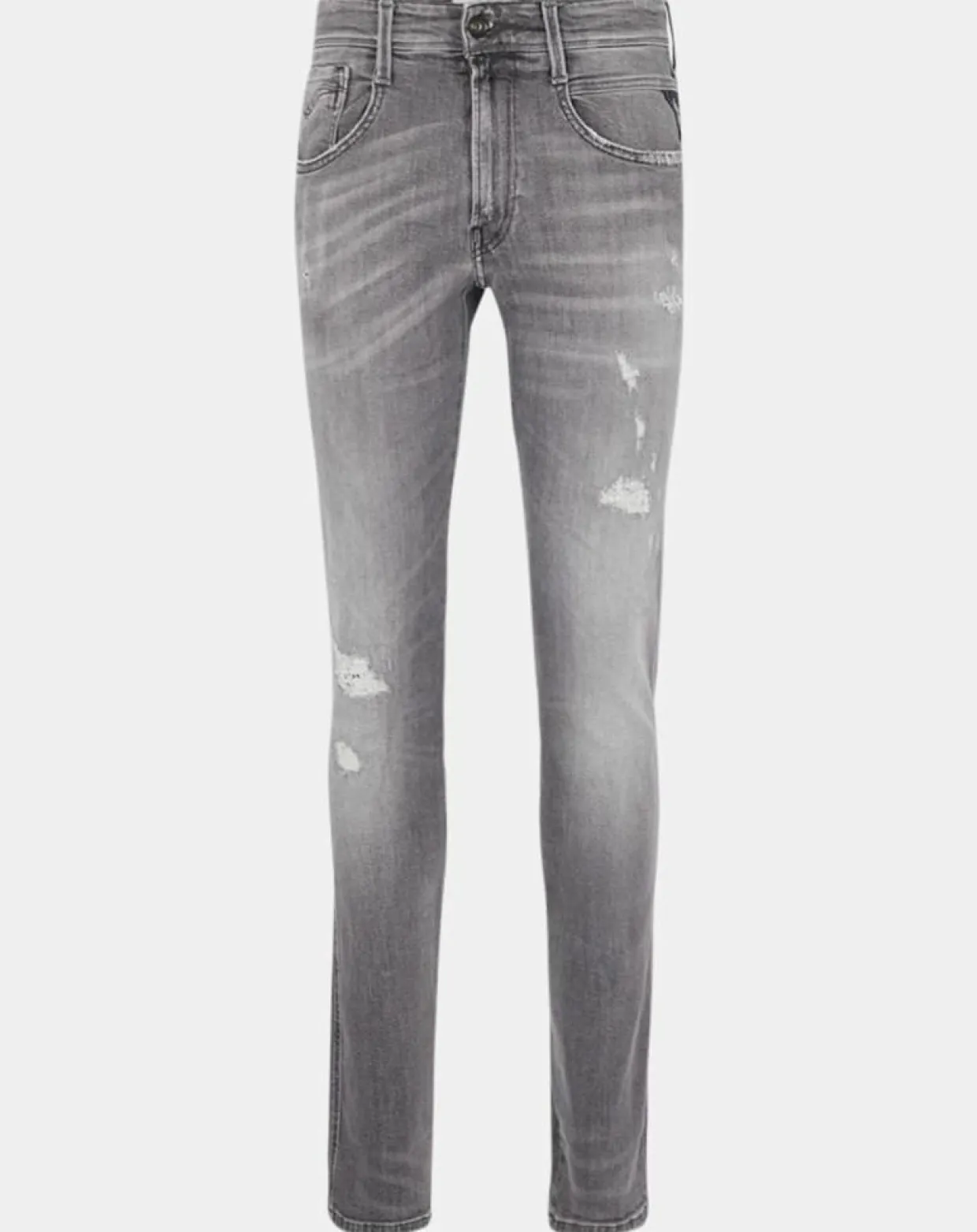 Jean Slim Aged Eco Anbass gris moyen-Replay Hot