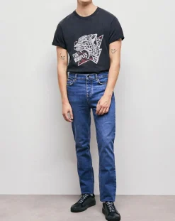 Jean Slim délavé bleu denim-The Kooples