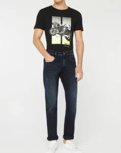 Homme Replay Jeans^Jean Slim en Coton Bio 573 Anbass bleu foncé