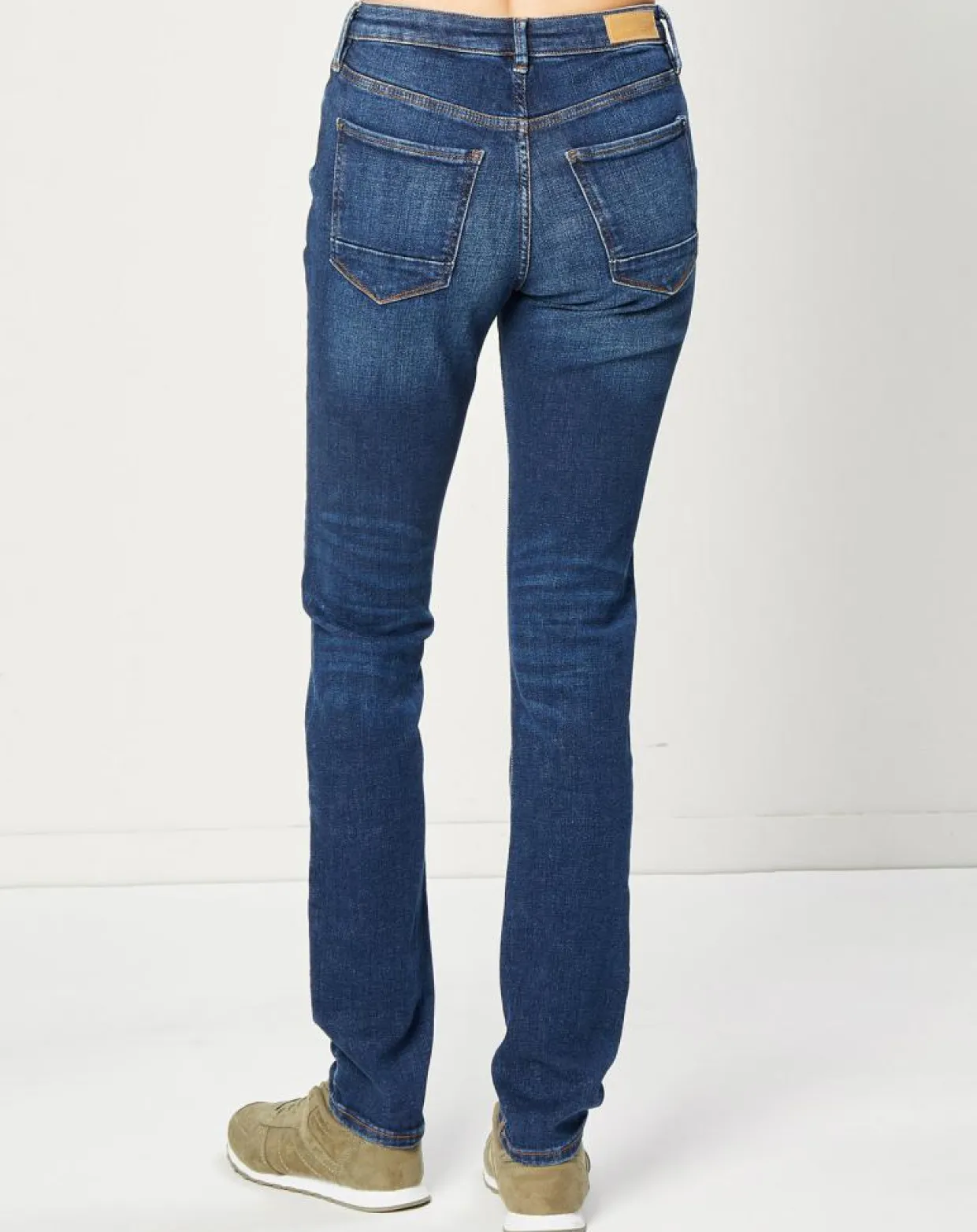 Femme Esprit Jeans^Jean Slim en Toile de coton bleu brut
