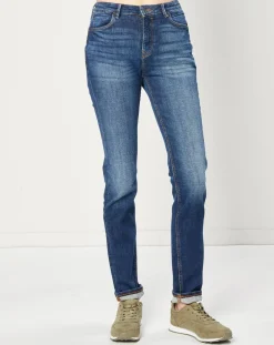 Femme Esprit Jeans^Jean Slim en Toile de coton bleu brut
