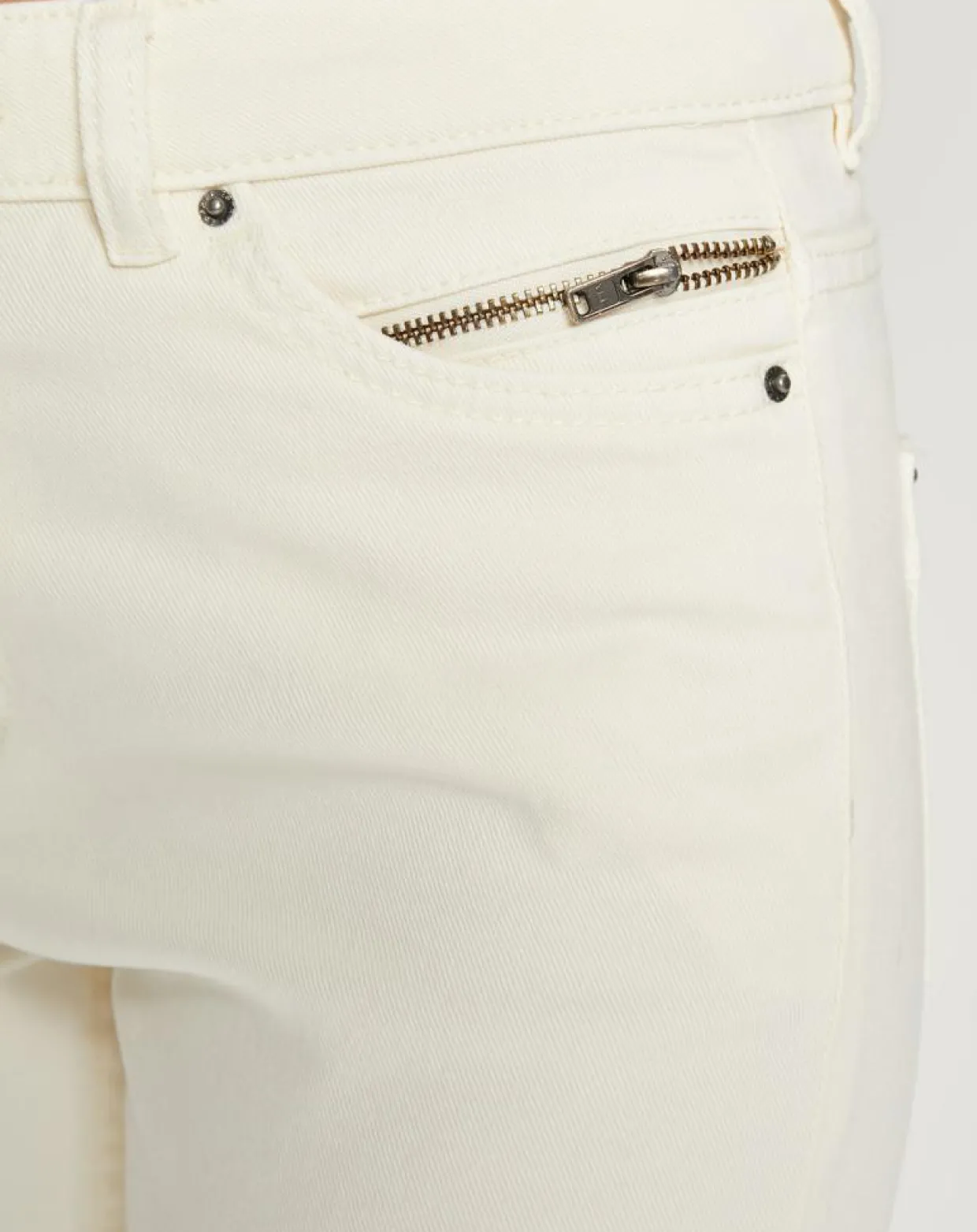 Jean Slim en Toile de coton blanc-Esprit Discount