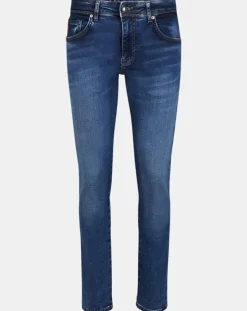 Jean Slim Fit Moustache bleu moyen-Hackett London Best