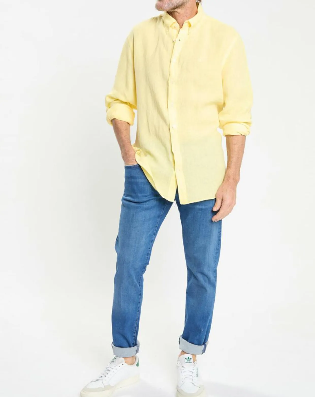 Jean Slim Fit Wash Flex bleu moyen-Hackett London Online