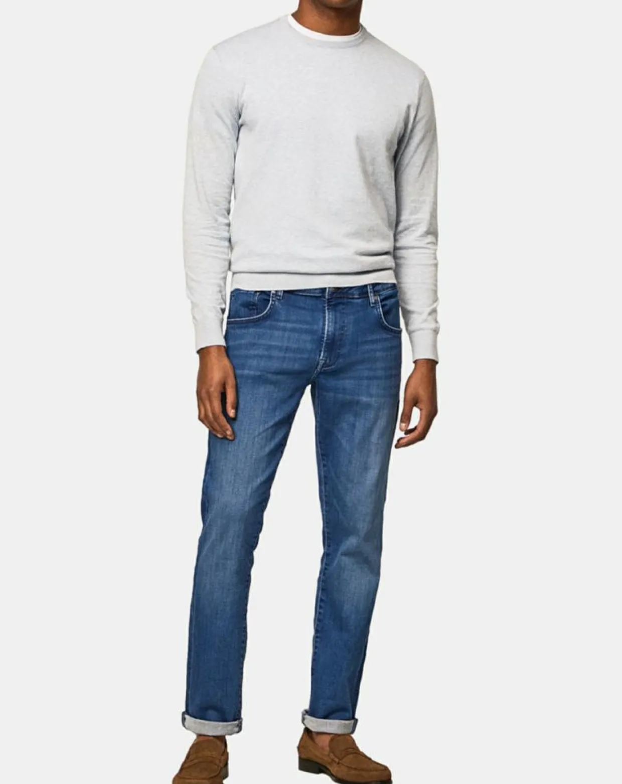 Jean Slim Fit Wash Flex bleu moyen-Hackett London Online