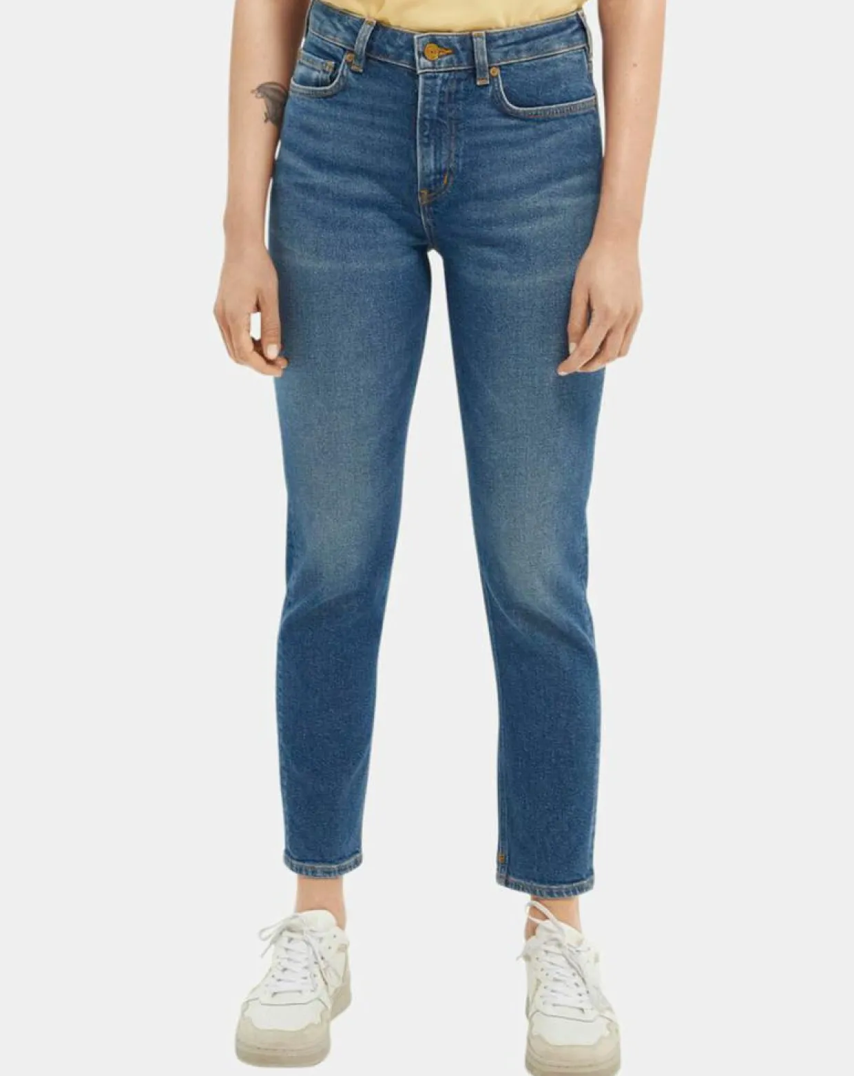 Jean Slim High Five Taille Haute bleu-Scotch & Soda Discount