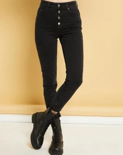 Femme Acquaverde Jeans^Jean slim Natural Nevada black stone