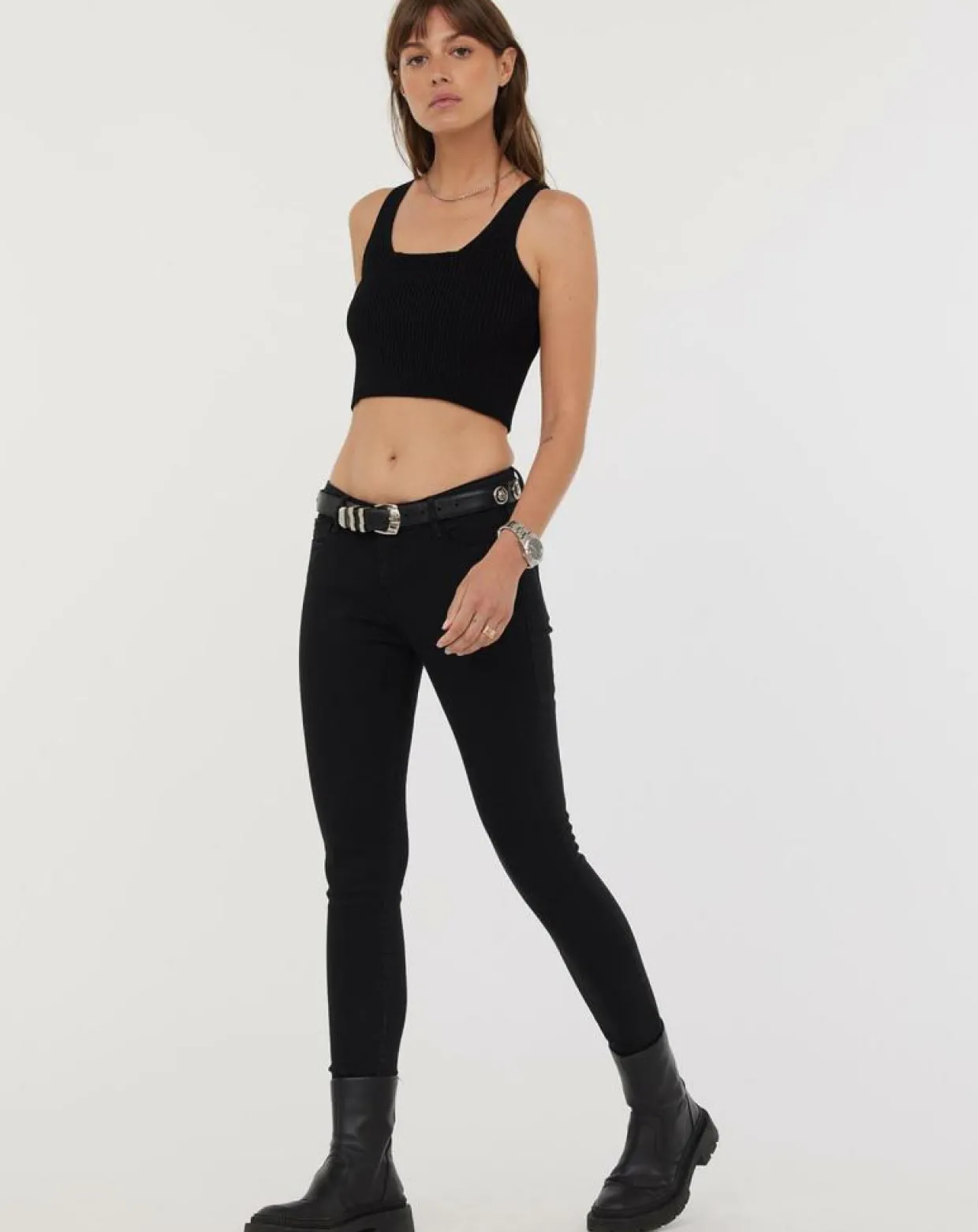 Femme Acquaverde Jeans^Jean slim Scarlett noir