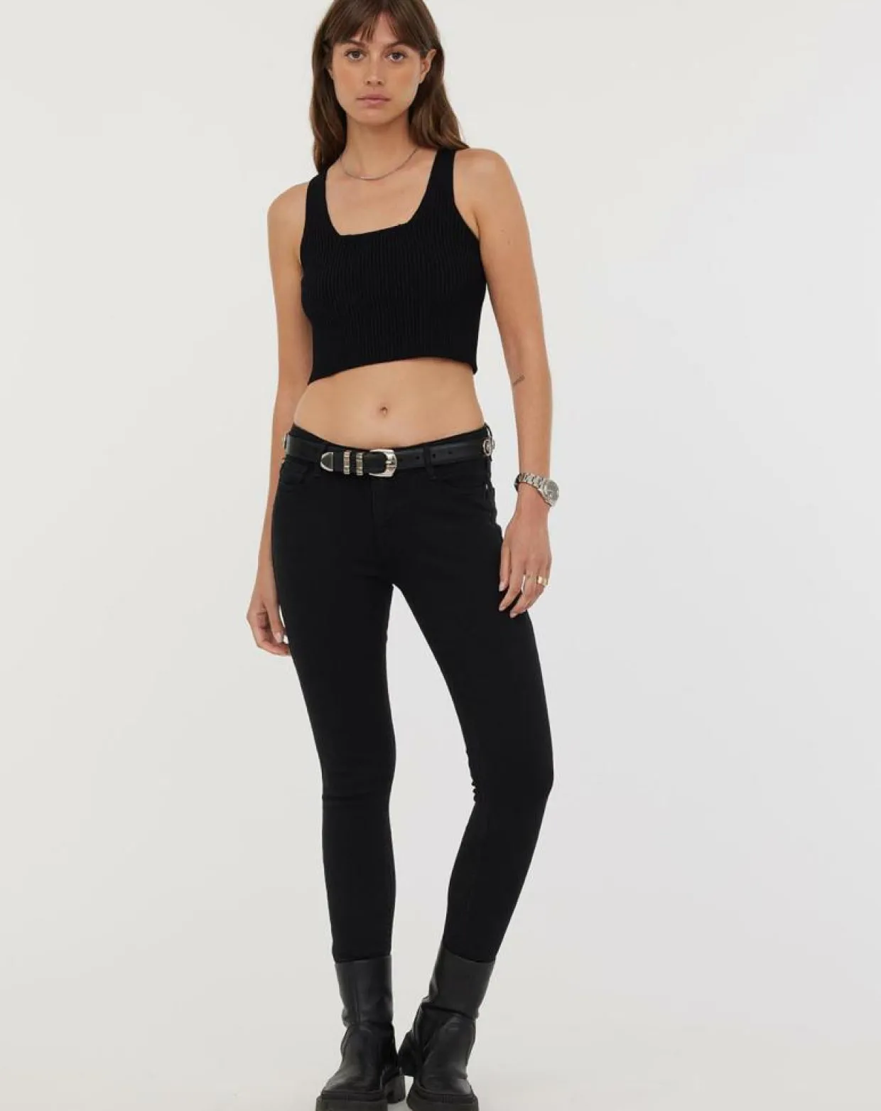 Femme Acquaverde Jeans^Jean slim Scarlett noir