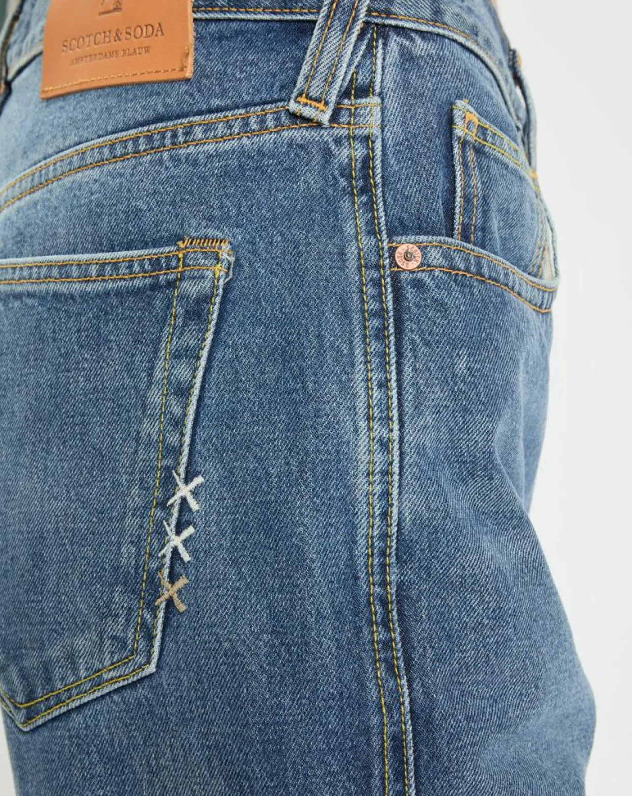 Homme Scotch & Soda Jeans^Jean Straight Coton Organic bleu jean moyen