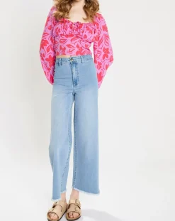 Femme Billabong Jeans^Jean taille haute 7/8 effilé bleu clair