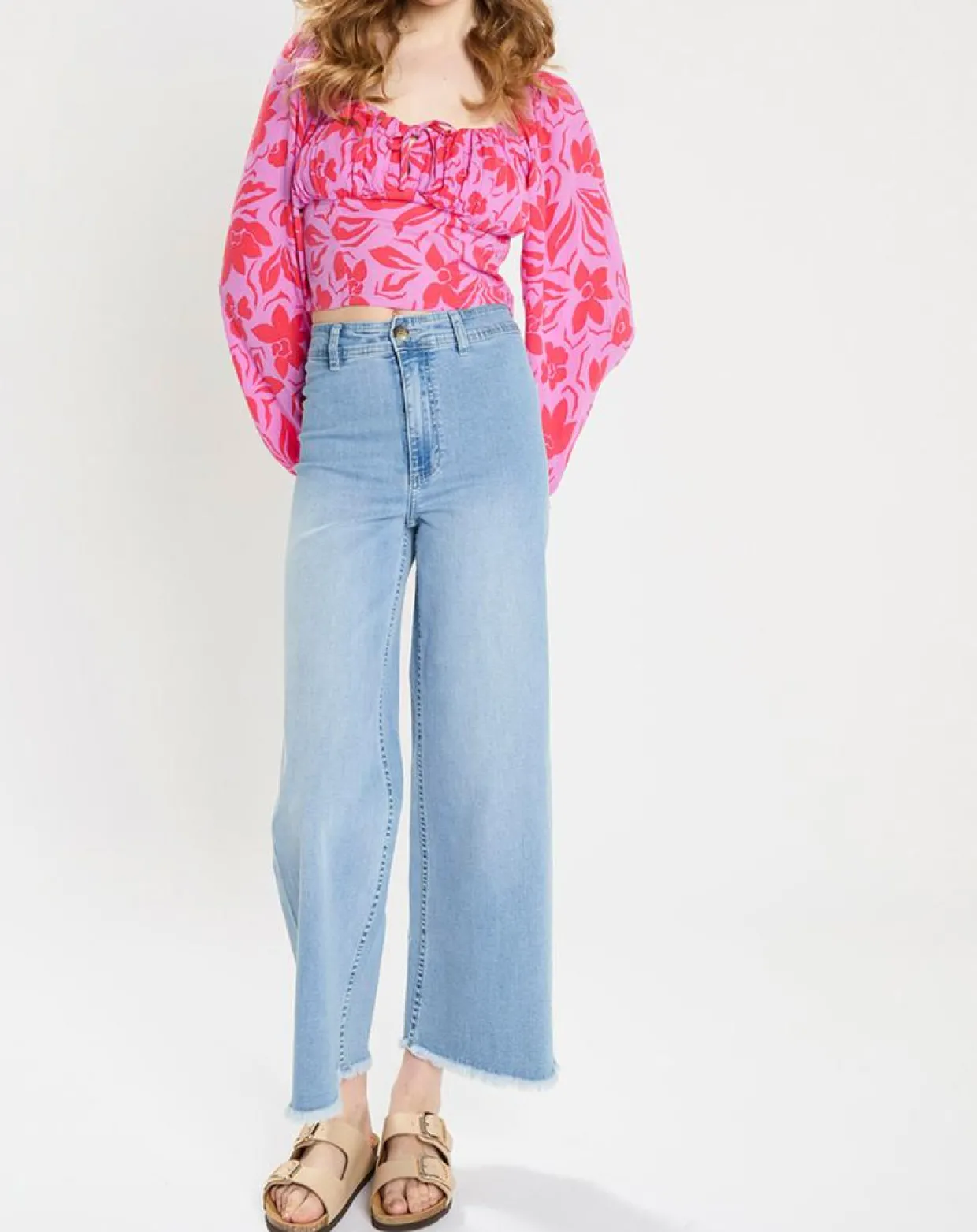 Femme Billabong Jeans^Jean taille haute 7/8 effilé bleu clair