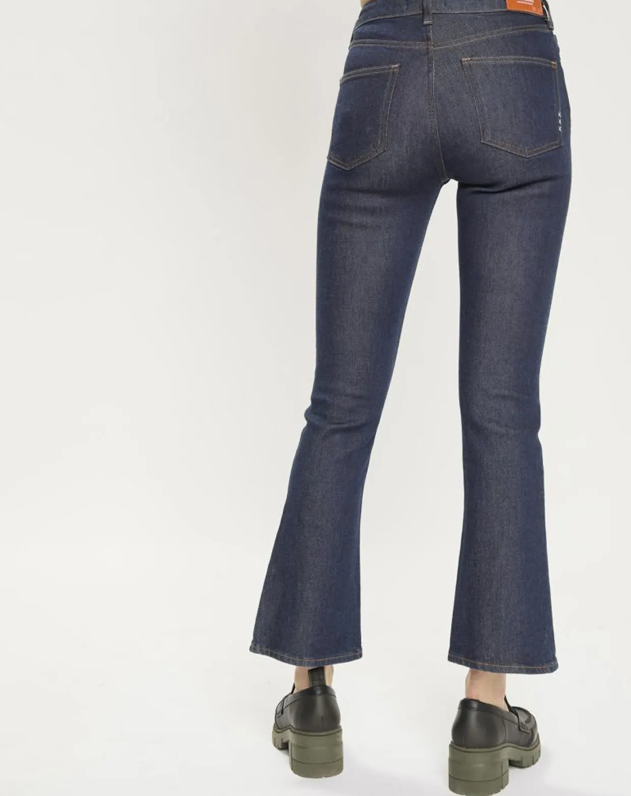 Jean Taille haute Crop Boot bleu foncé-Scotch & Soda Best