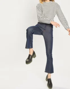 Jean Taille haute Crop Boot bleu foncé-Scotch & Soda Best