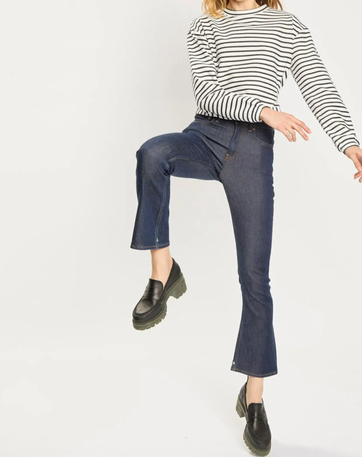 Jean Taille haute Crop Boot bleu foncé-Scotch & Soda Best