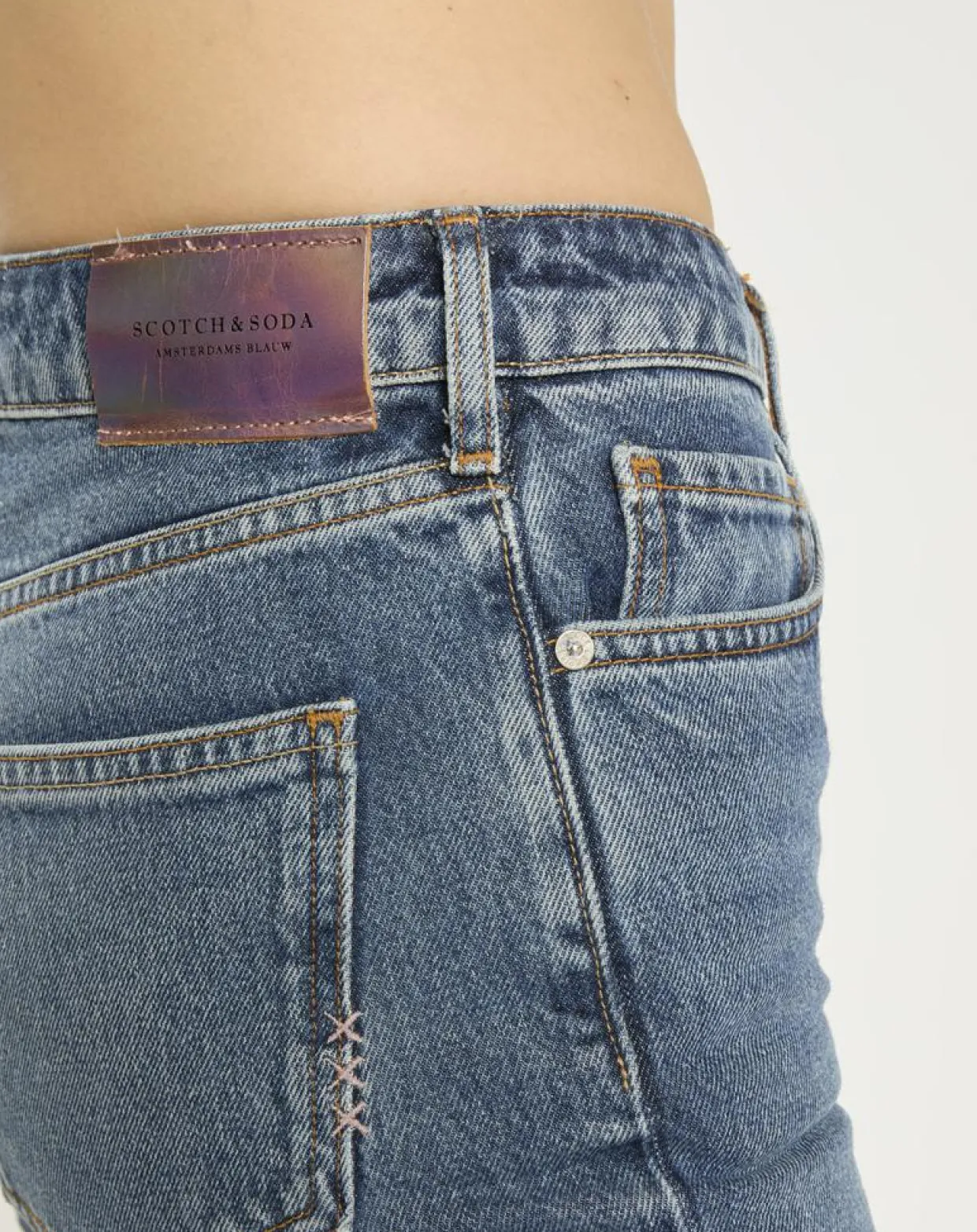 Jean Taille haute Droit The Sky bleu moyen-Scotch & Soda