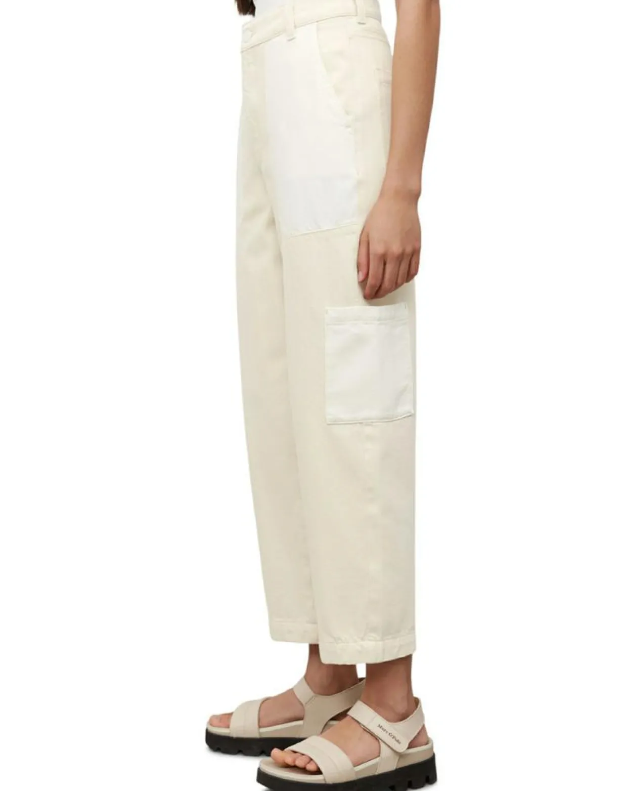 Femme Marc O'Polo Jeans^Jean Taille haute Oversize Patch blanc