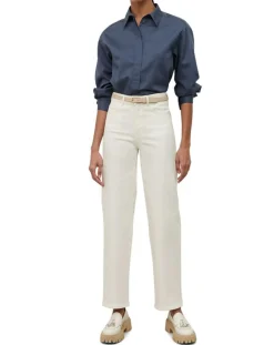 Jean taille haute Wideleg blanc-Marc O'Polo Outlet