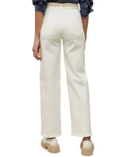 Jean taille haute Wideleg blanc-Marc O'Polo Outlet