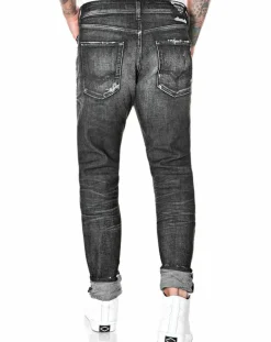 Homme Replay Jeans^Jean Tapered Tinmar noir délavé