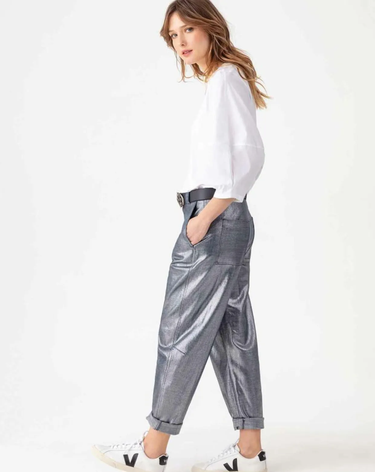 Femme Indies Jeans^Jean Timee bleu/argenté