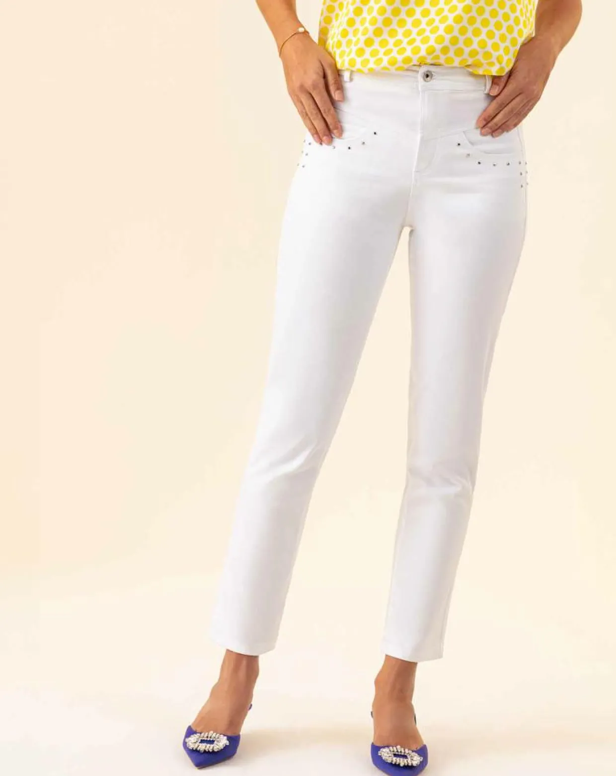 Jean Trefle blanc-Bleu Blanc Rouge New