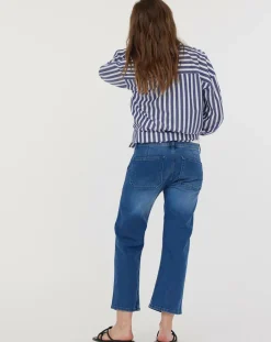 Femme Acquaverde Jeans^Jean wide-leg Georgia bleu