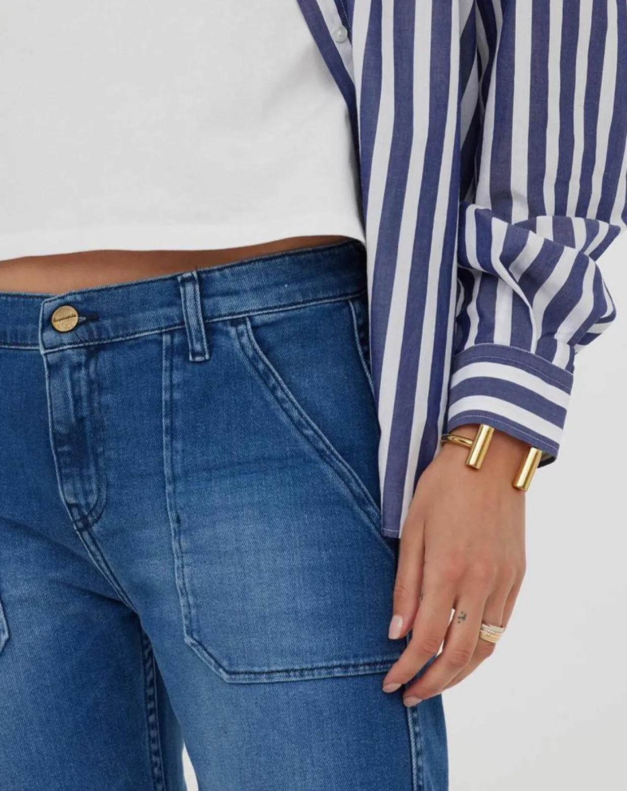 Femme Acquaverde Jeans^Jean wide-leg Georgia bleu