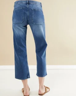 Femme Acquaverde Jeans^Jean wide-leg Georgia bleu