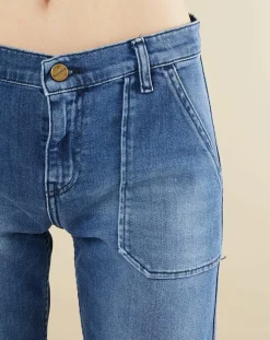 Femme Acquaverde Jeans^Jean wide-leg Georgia bleu