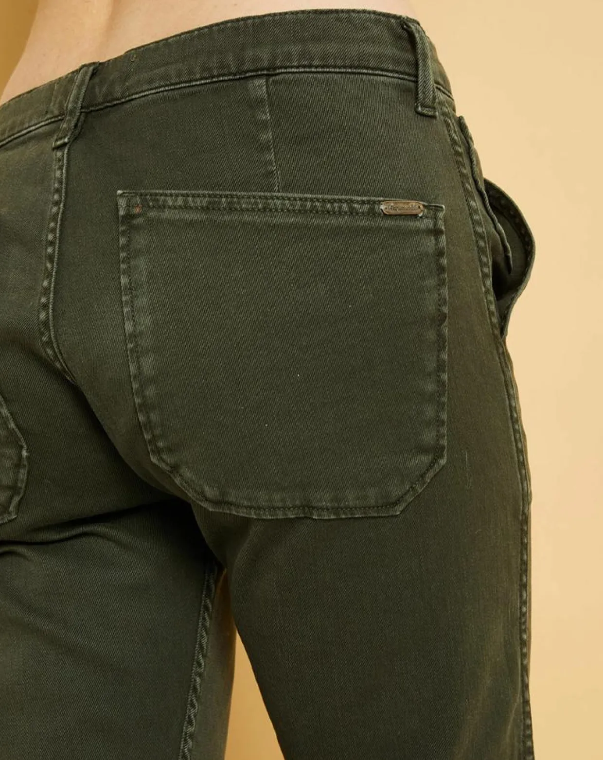Femme Acquaverde Jeans^Jean wide-leg Georgia vert forêt