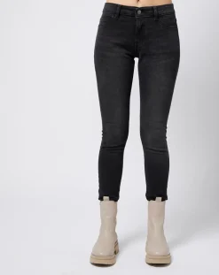 Femme Esprit Jeans^Jegging à taille mi-haute Slim Fit délavé gris foncé