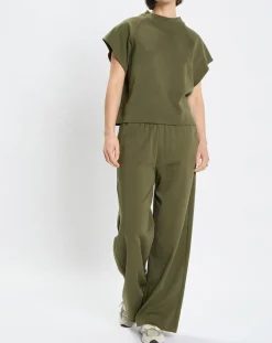 Femme Marc O'Polo Pantalons^Jogging large taille élastique kaki
