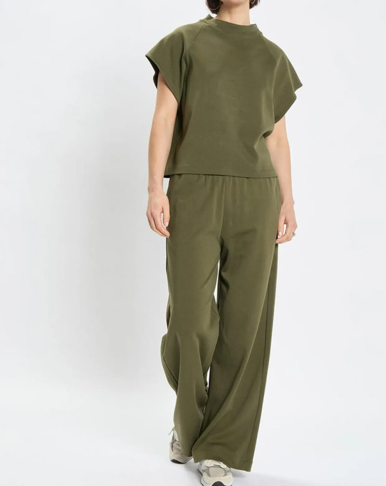 Femme Marc O'Polo Pantalons^Jogging large taille élastique kaki