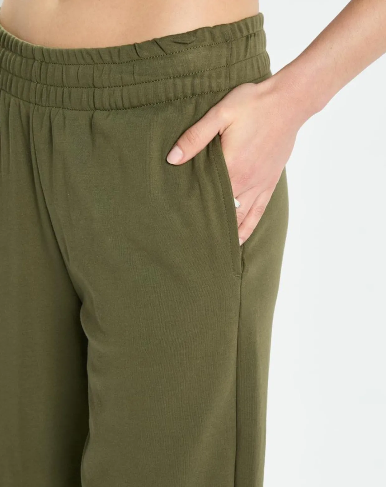Femme Marc O'Polo Pantalons^Jogging large taille élastique kaki