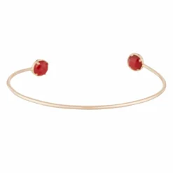 Femme Moonstone Bracelets^Jonc Aya Cornaline en laiton doré