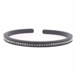 Femme Les Interchangeables Bracelets^Jonc Gomme Strass 1 rang gris