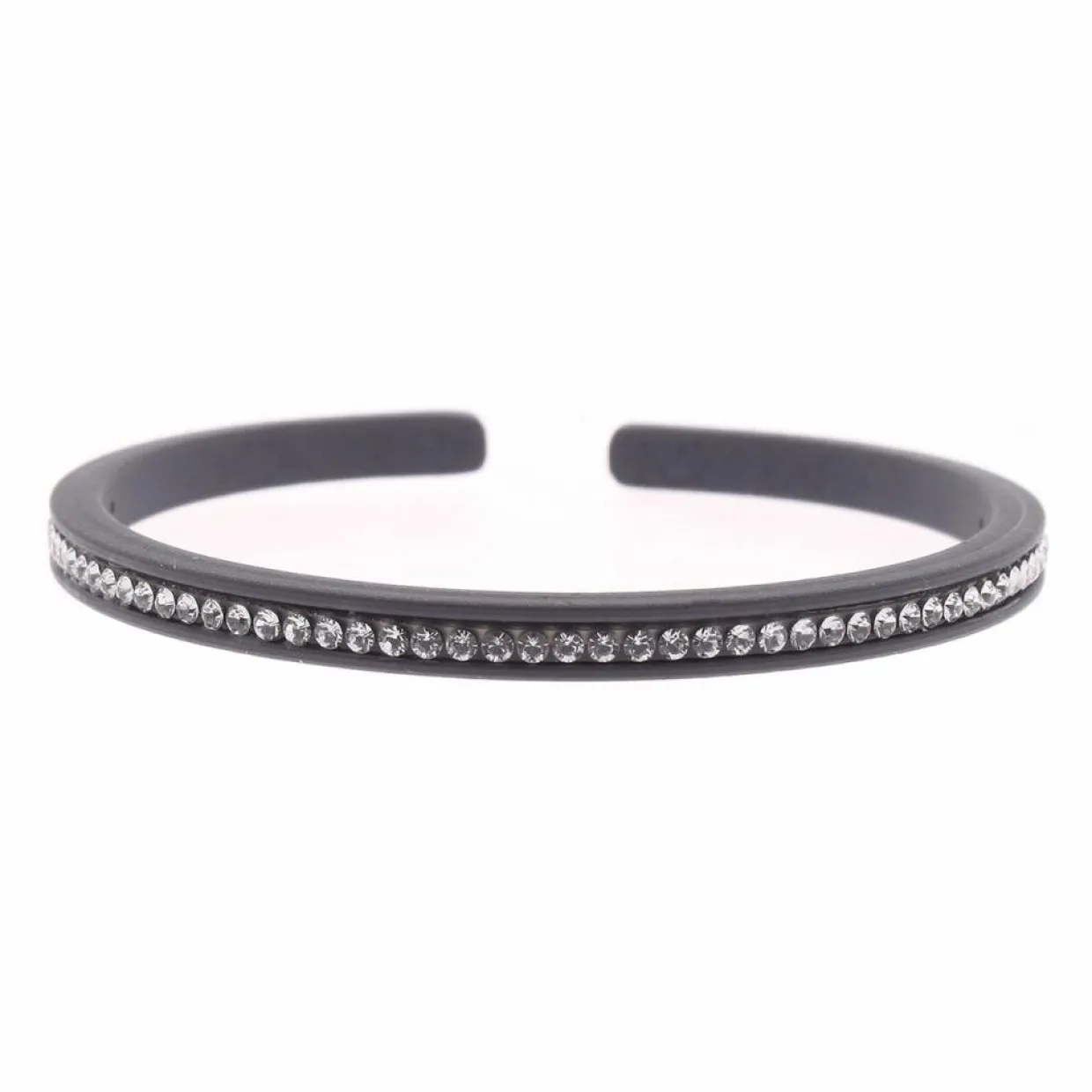 Femme Les Interchangeables Bracelets^Jonc Gomme Strass 1 rang gris