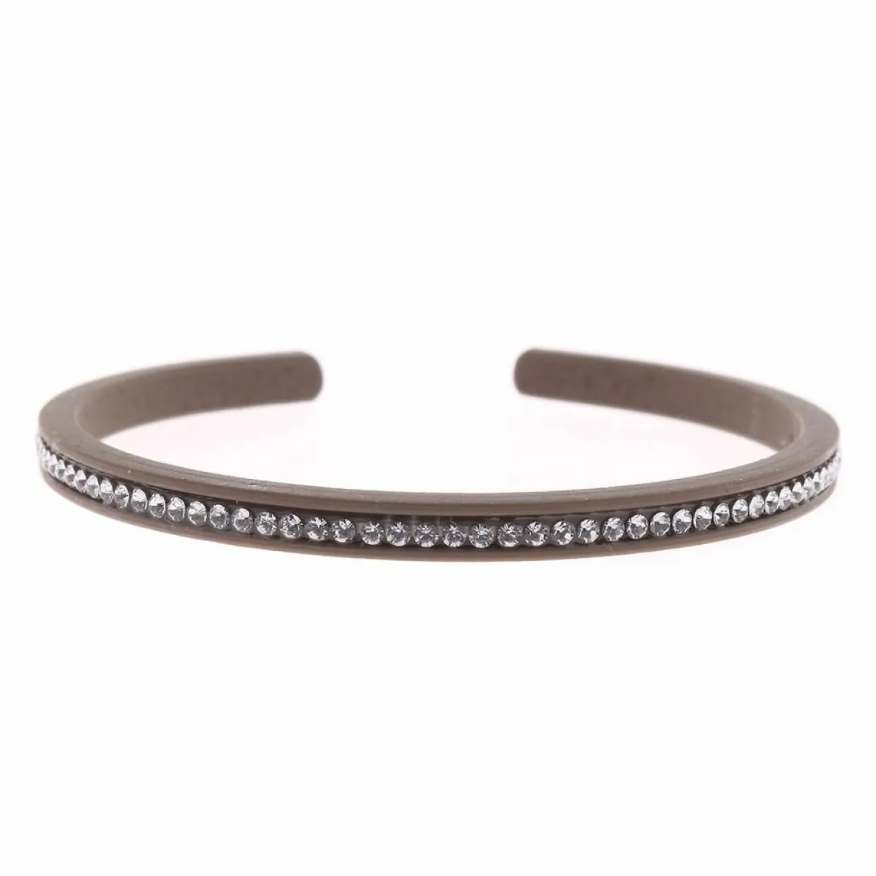 Jonc Gomme Strass 1 rang marron glacé clair-Les Interchangeables Hot