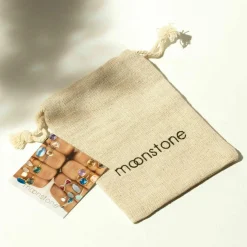 Femme Moonstone Bracelets^Jonc Lola Lapis en laiton doré