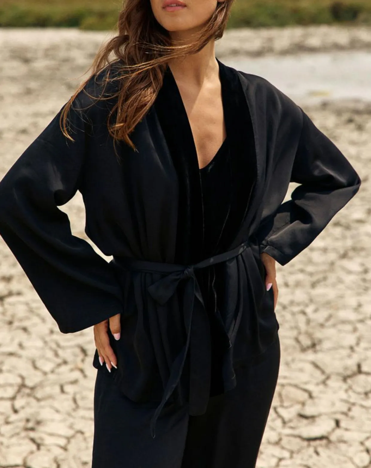 Kimono Ambre noir-Lauren Vidal
