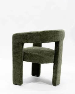 Uniqka Fauteuils^Lagon - Fauteuil de salon vert en tissu