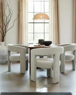 Uniqka Fauteuils^Lagon - Fauteuil de salon gris en tissu design