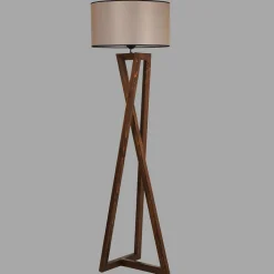 Lampadaire Arianne noyer - 24x45x166 cm-Opviq Discount